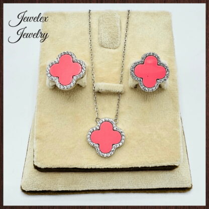 vancleef pendant set pink