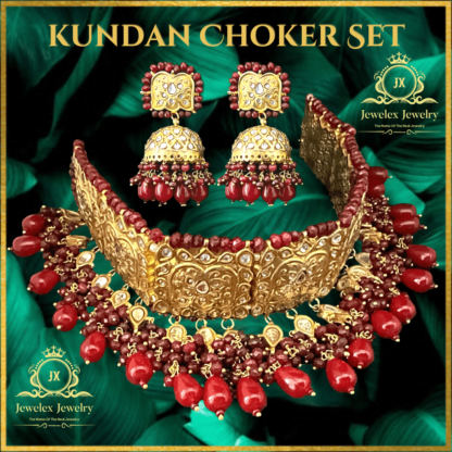 Miraw Necklace Set Maroon