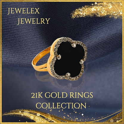 21k gold ring style black vancleef