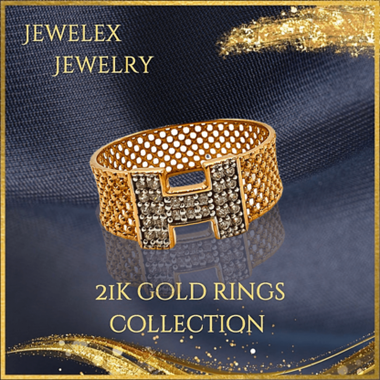 21k gold ring style h