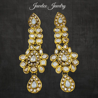 Rida kundan and pearls earrings