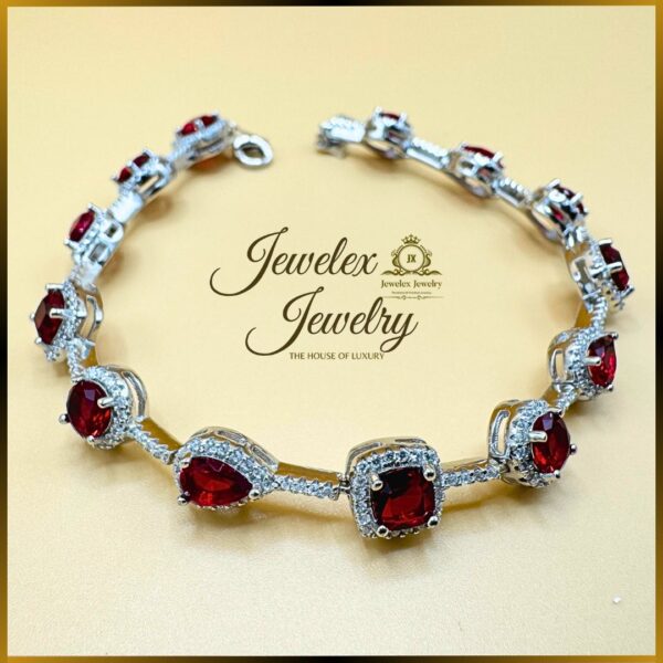 Ruby 925 silver bracelet