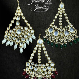 traditional bridal kundan polki jhumars JD4