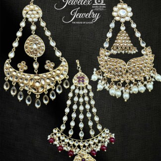 traditional bridal kundan polki jhumars JD9