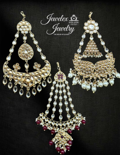traditional bridal kundan polki jhumars JD9