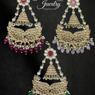 traditional bridal kundan polki jhumars JD11