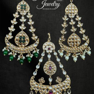 traditional bridal kundan polki jhumars JD13