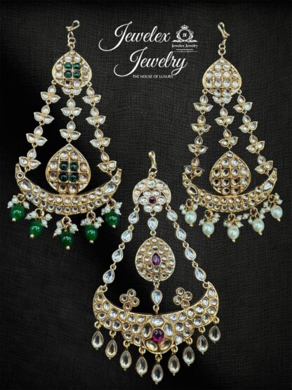 traditional bridal kundan polki jhumars JD13