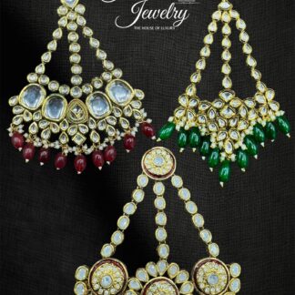 traditional bridal kundan polki jhumars JD14