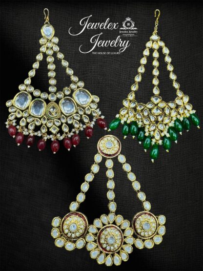 traditional bridal kundan polki jhumars JD14