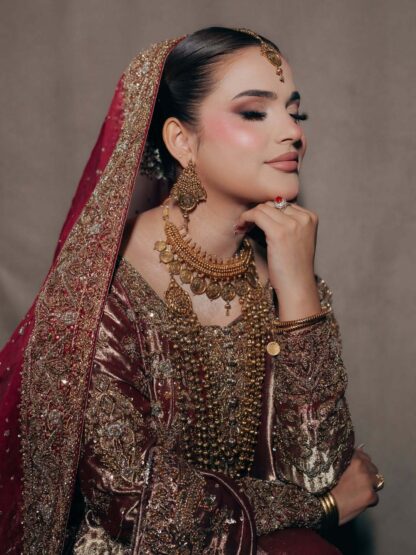 emaan gold look coins bridal set - Image 2