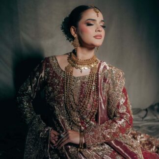 emaan gold look coins bridal set