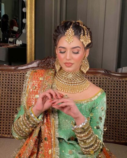 maharat kundan and polki necklace set - Image 3