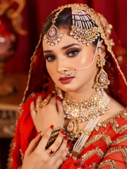 heritage polki and pearls maala set for an elegant bridal look - Image 2