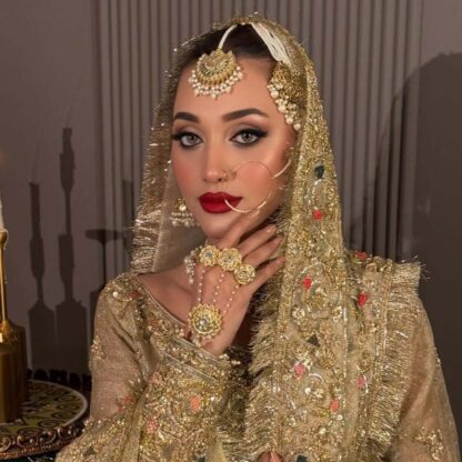 timeless traditional kundan nikkah jewelry set - Image 6