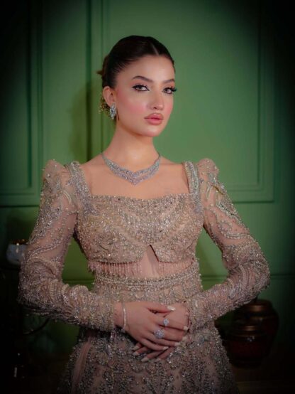 elegant arab style layered silver necklace - Image 3