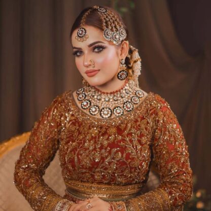 royal vibes in polki bridal set