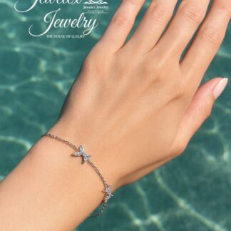 adjustable crystal bracelet 925 silver grace on the wrist design ssb 72
