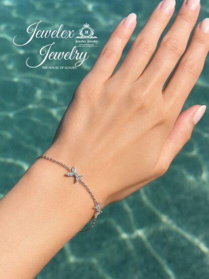 adjustable crystal bracelet 925 silver grace on the wrist design ssb 72