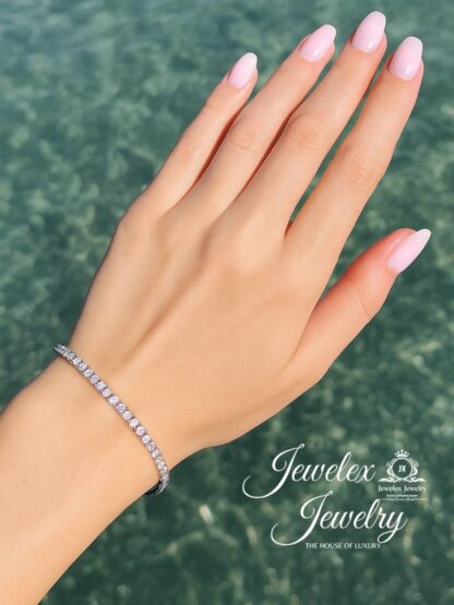 tennis bracelet 925 silver grace on the wrist design ssb 67