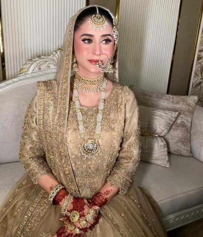 mehru traditional kundan nikkah jewelry set - Image 3
