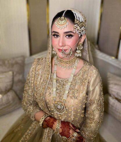 mehru traditional kundan nikkah jewelry set - Image 4