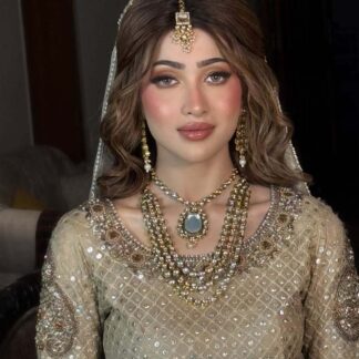 layered polki jewelry set