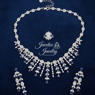 scintillating sapphire necklace set