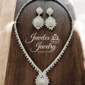 silver sparkle necklace set