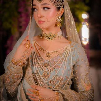 nikkah elegance jewelry set in kundan with pearls detailing