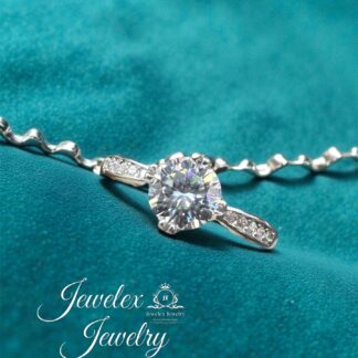 bezel aura 1ct moissanite diamond ring