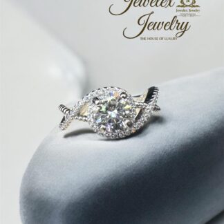 graceful aura 1ct moissanite diamond ring
