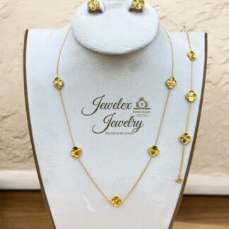 21k gold radiant clover complete set