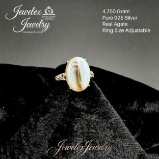 natural earth-stone agate statement sing in filigree 925 silver wgt4.750