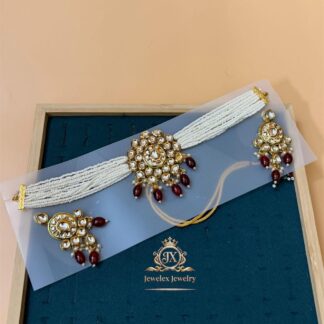 the zoya floral kundan and pearls necklace set