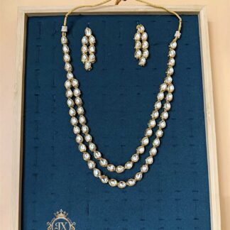 double layer kundan necklace set
