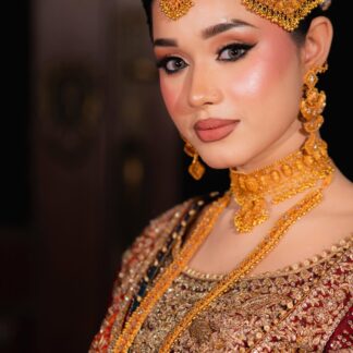 zariyah gold and matte finish bridal set