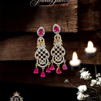 ruby empress lattice chandelier earrings