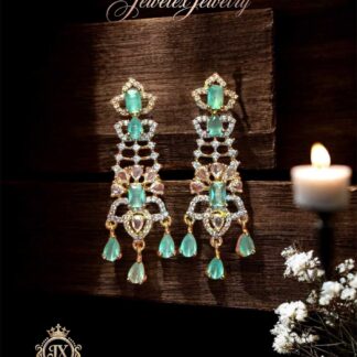 esme mint imperial chandelier earrings