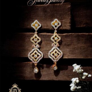 seraphina tiered geometric drop earrings