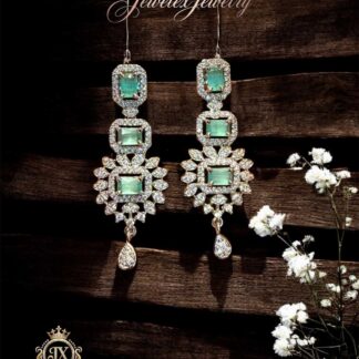 penelope mint geometric sunburst earrings