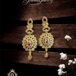 royal aurelia crown oval chandelier earrings