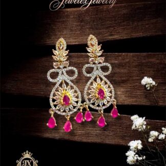 majestic ruby bouquet chandelier earrings