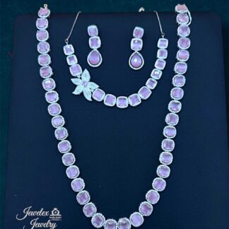 the rose blossom two layered necklace set