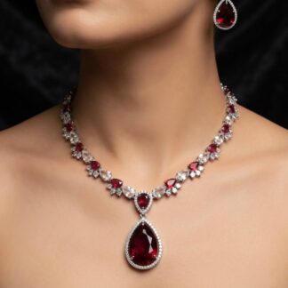 crimson passion necklace set