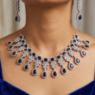 royal glam cascade necklace set