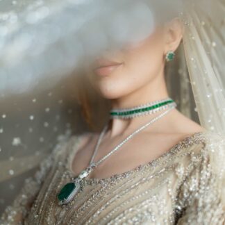 verdant empress diamond style jewelry set