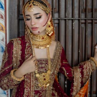 zarine gold look jewelry set in coin-fringed style