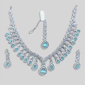 aquamarine cascade necklace set