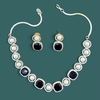 royal azure pearl necklace set